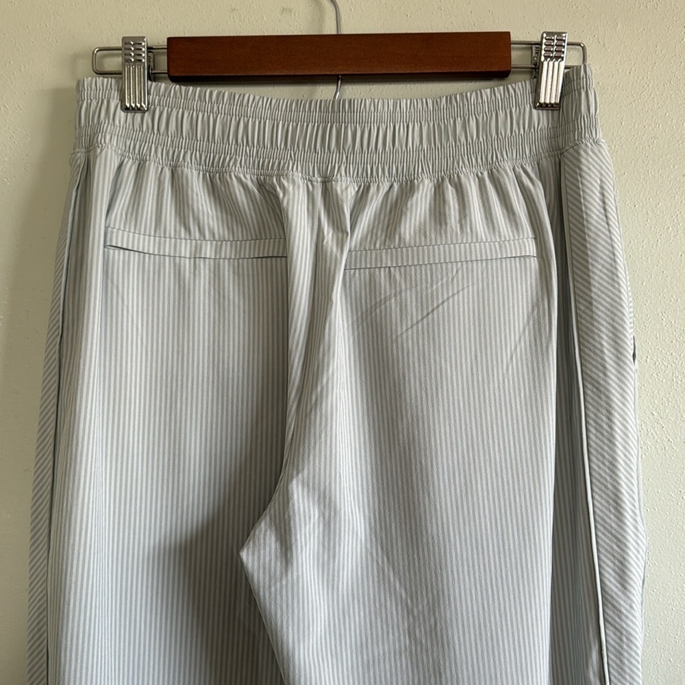 Athleta white  Gray green striped Track Joggers - Picture 9 of 13